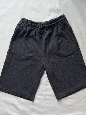 Buzz Cuts Boys Charcoal Gray Cotton Blend Sweat Shorts Elastic Waist Size M